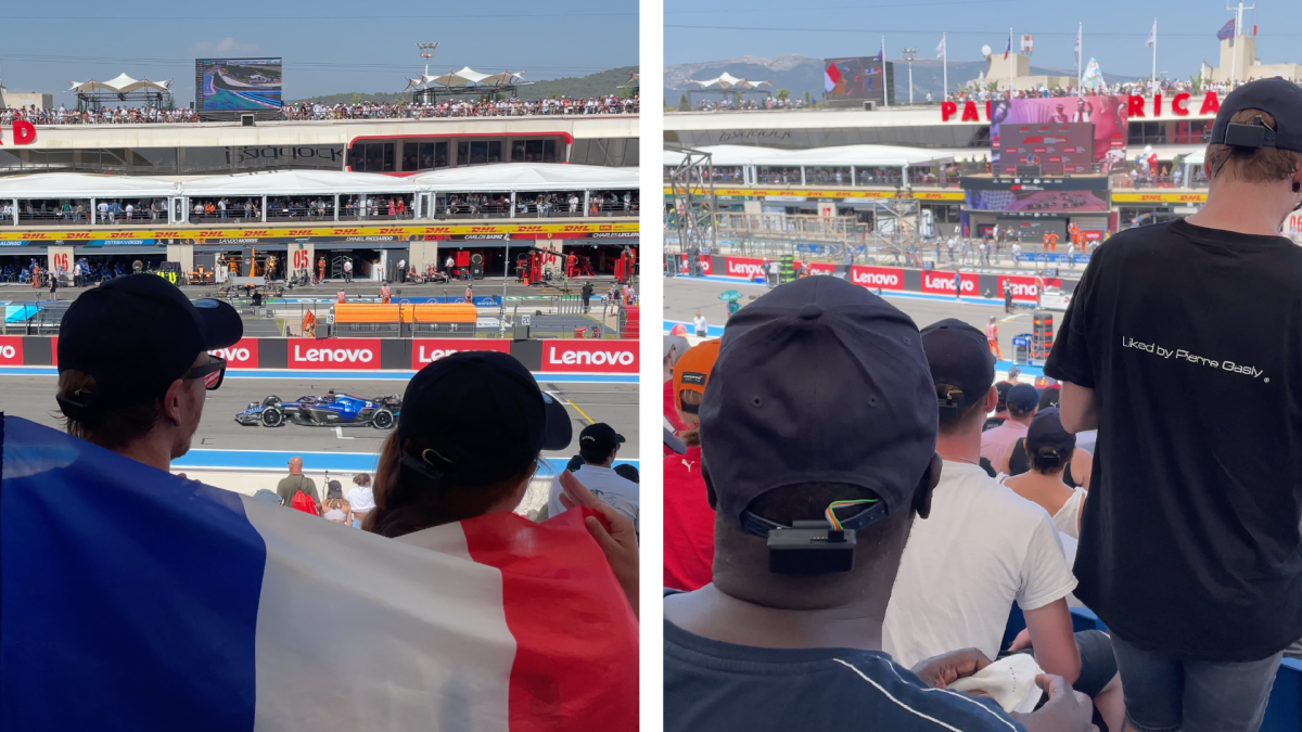 Fans wearing the connected cap broadcast their heart rate in real-time